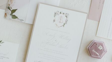 Monogram a la Mode Wedding Invitations by Hooray Creative