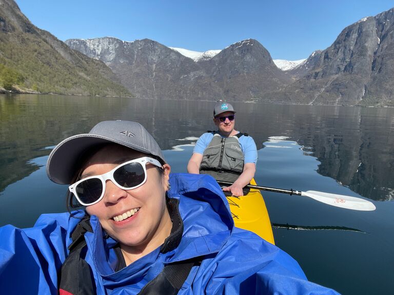 Kayaking in the gorgeous fjords of Norway