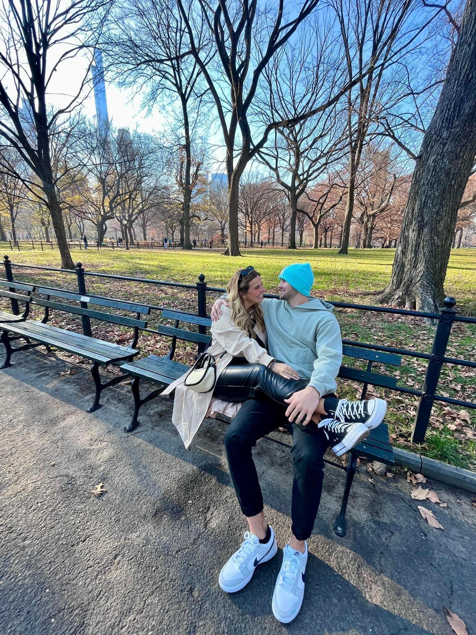 Traveled to New York City as their Christmas gift to each other.