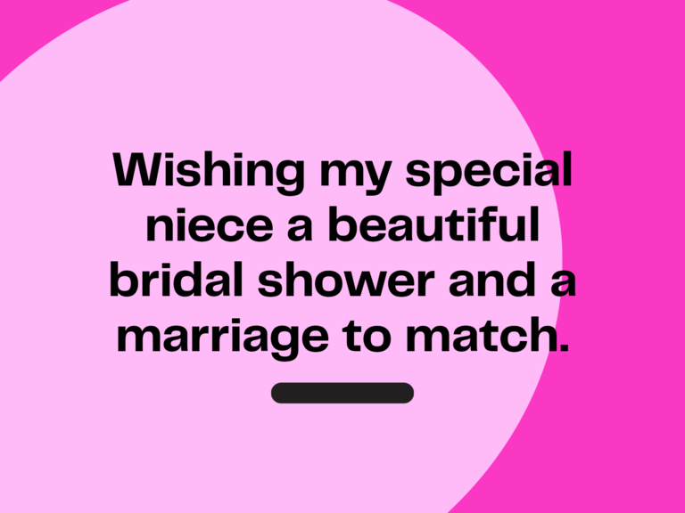 Bridal Shower Wishes for Your Niece example graphic