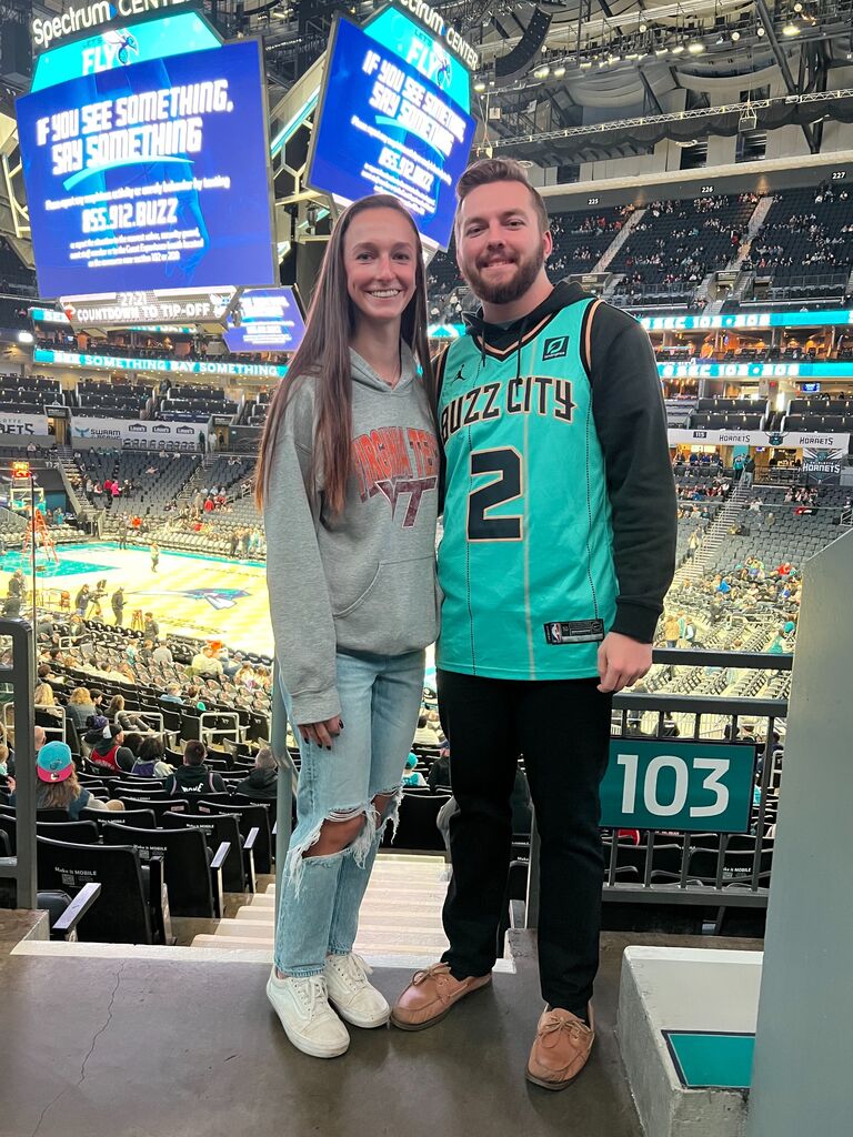 Natalie's first Hornet's game!