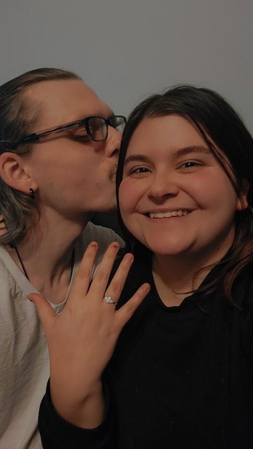 Engaged finally after almost 8 years of being together 💍👰‍♂️🤵
 It wasn't your typical engagement, but us being home spending time together felt like the perfect time ❤️
