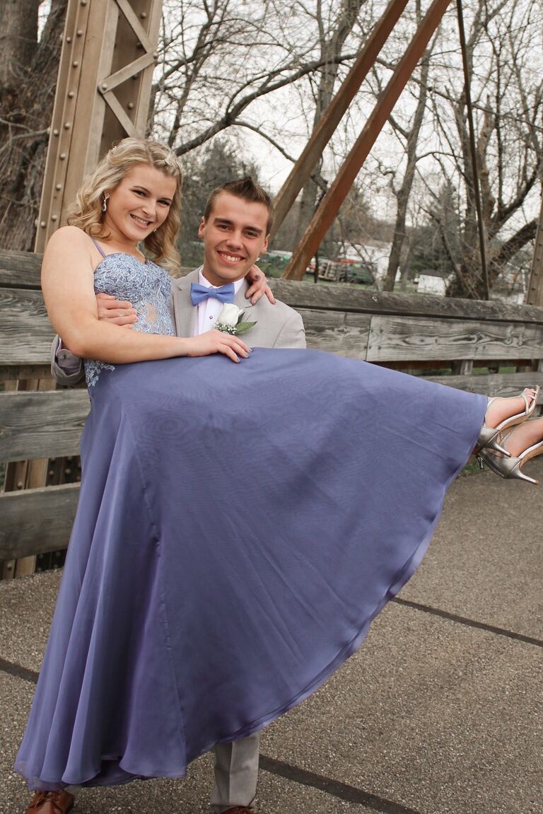 We went to our first prom together. Our parents met for the first time, and I'm sure they had no idea then that they would forever be in each other's lives. 