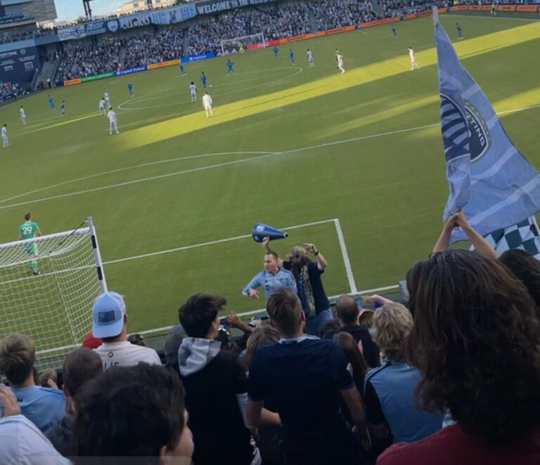First locked eyes at a Sporting KC game