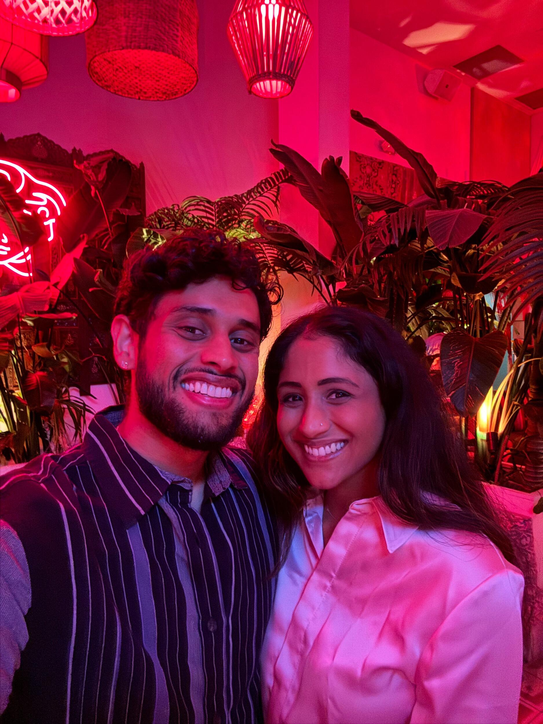 First time celebrating Valentine's Day! Ganesh always finds the best spots in Dallas! We both are big foodies!