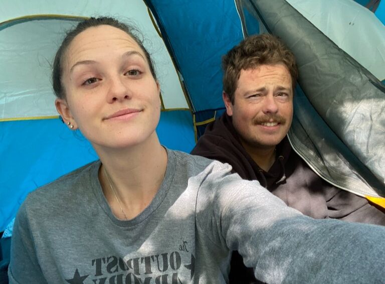 Our first real camping trip together... it was a disaster. But we learned a lot from it! Hahaha.