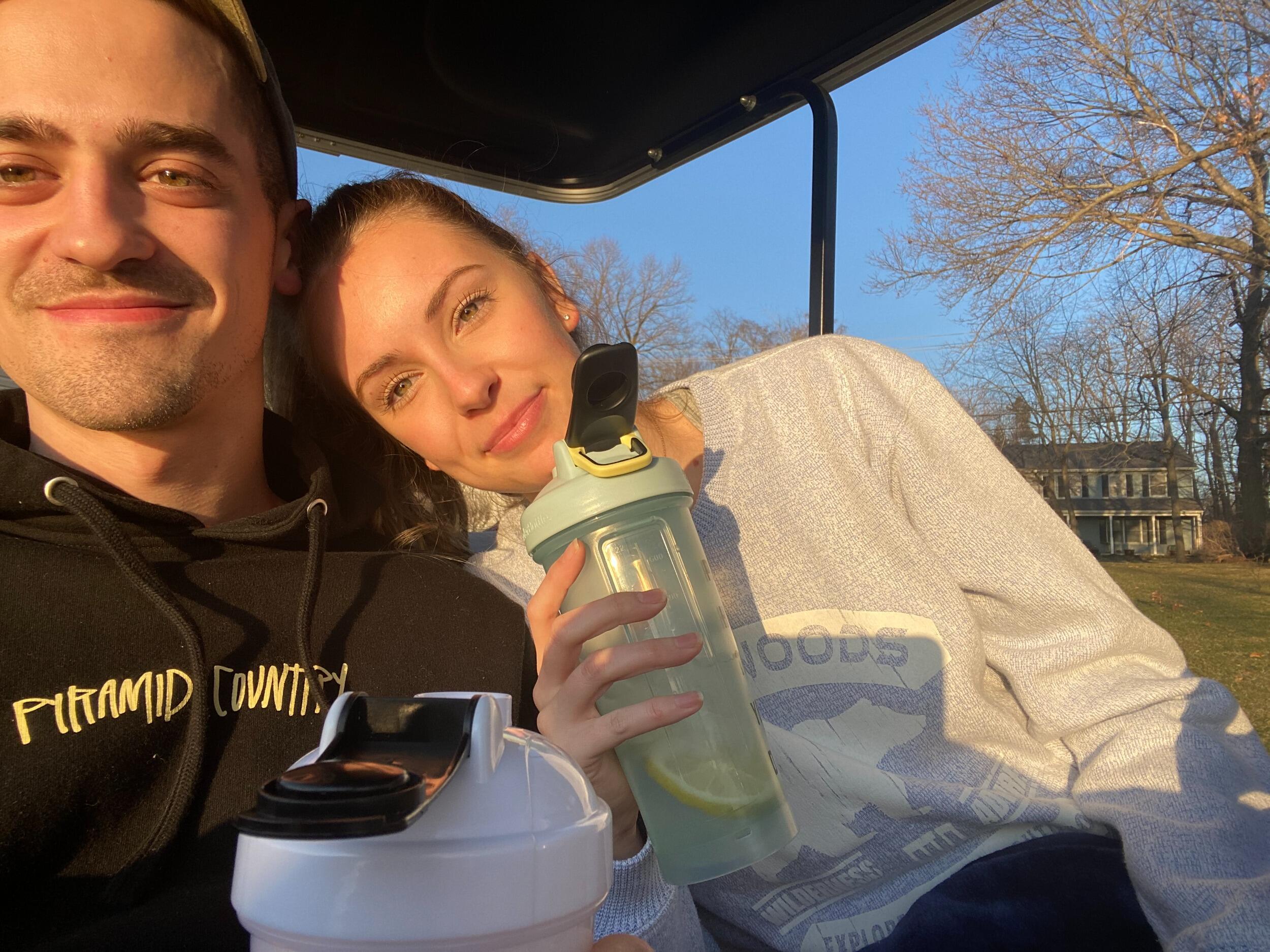 They went on golf cart rides and Jenna did a lot of donuts (ate them too).