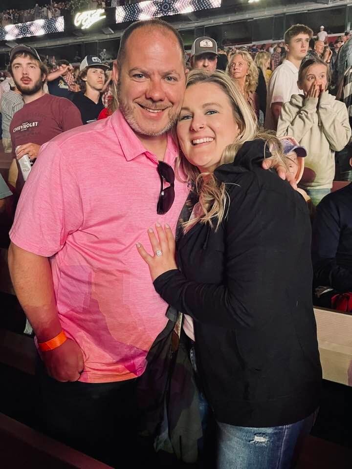 The night we got engaged at the George Strait concert! 