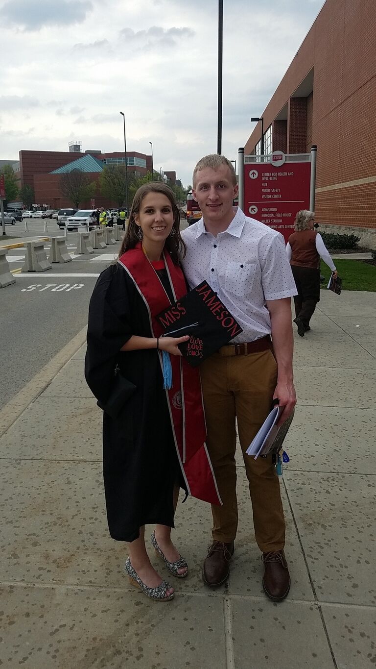 Jessie graduates from IUP. Indiana, PA