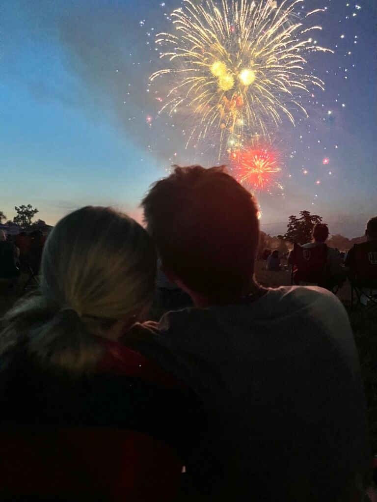 classic cheesy pic of us watching fireworks