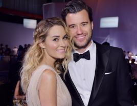 Lauren Conrad and William Tell pose at the 2018 Baby2Baby Gala