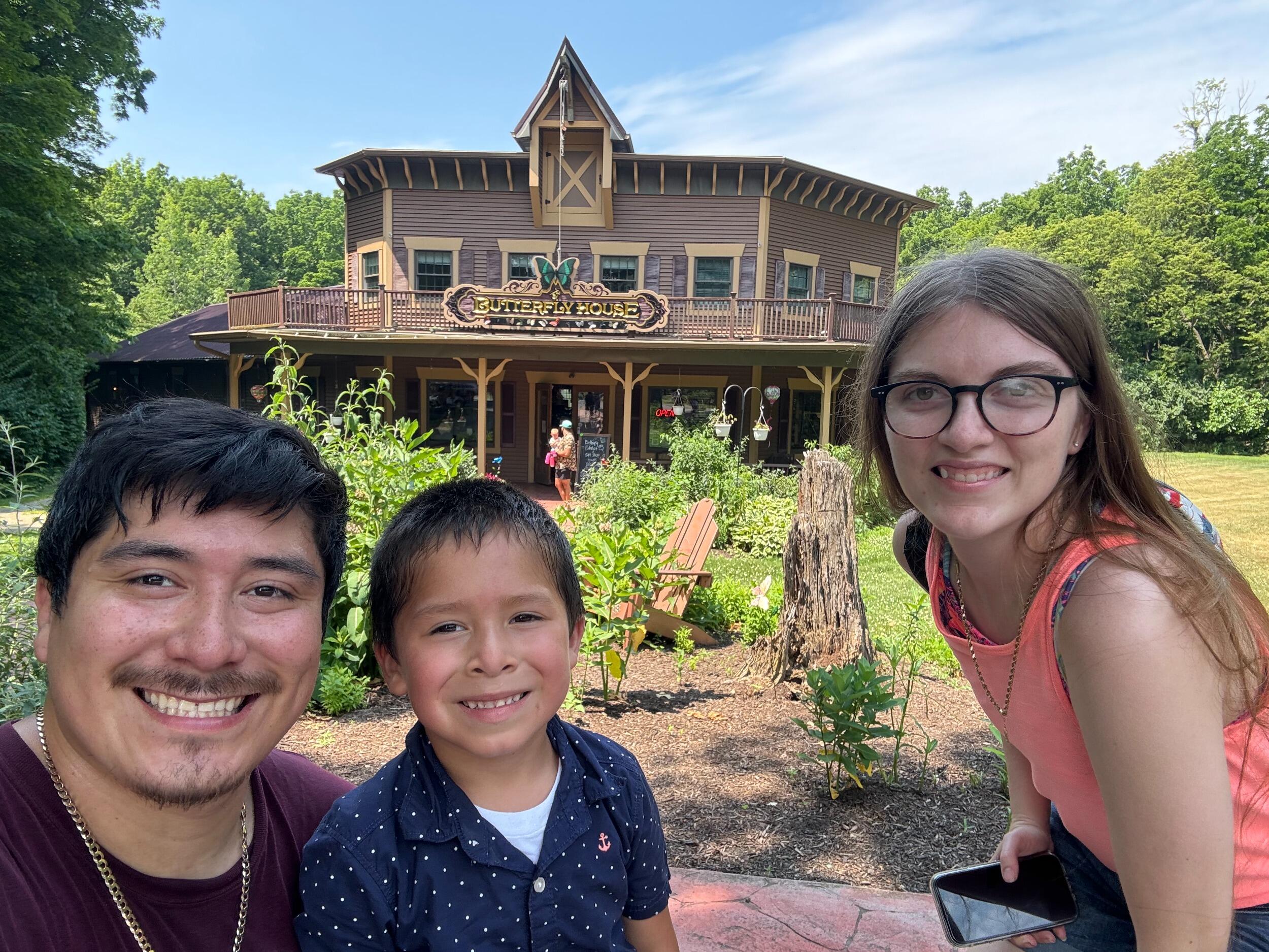 Little Octavio took his first boat ride on the MIller Ferry to see the butterfly house at Put N Bay