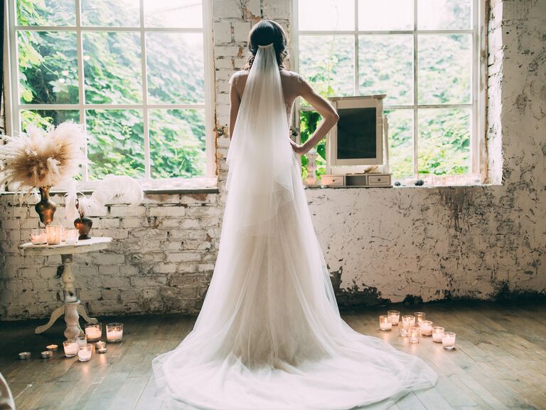 long veil wedding dress