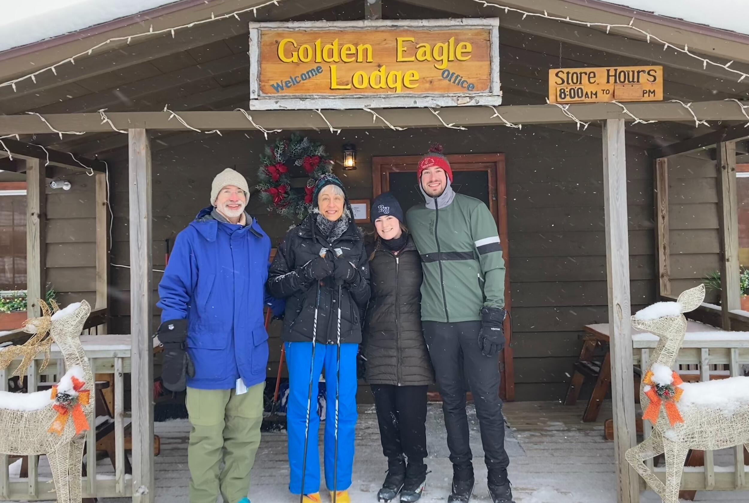 Lily joined David's family in their yealy trip to Golden Eagle Lodge. I, (David), had dreamed of when this would happen, but hadn't dreamed of someone as perfect as Lily. (Lily) It was very meaningful to be included in the trip and to see David's family's dynamic and interactions in a place so special.