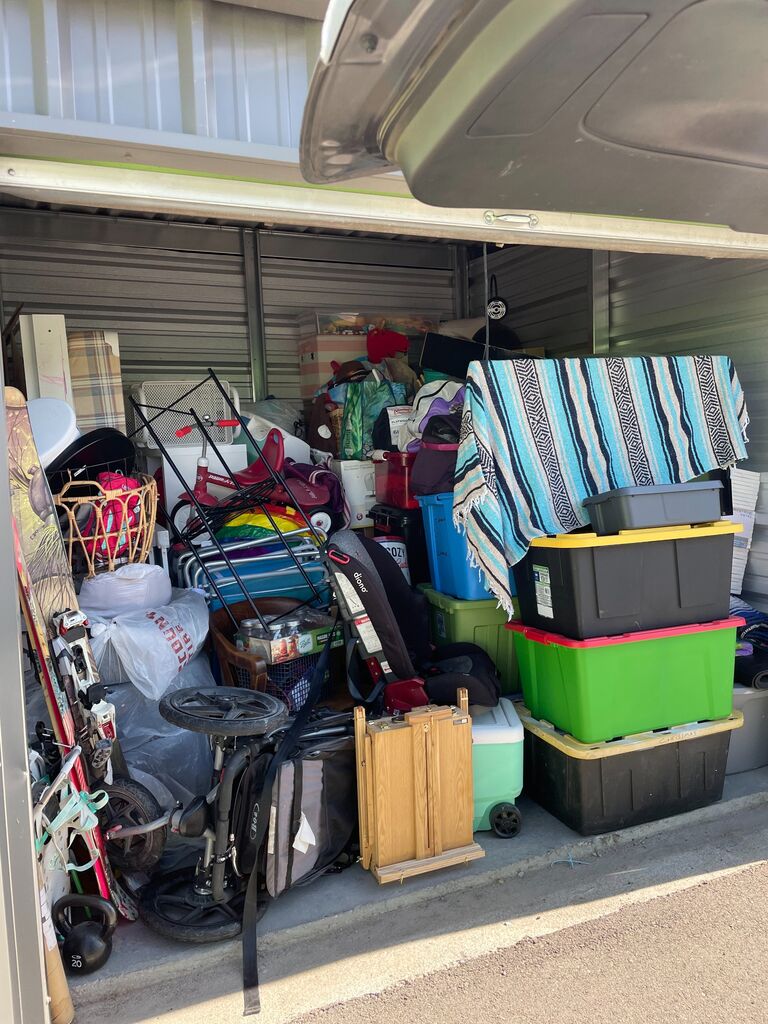 We moved in together at the apartment. 2 bedrooms and 9 kids. 