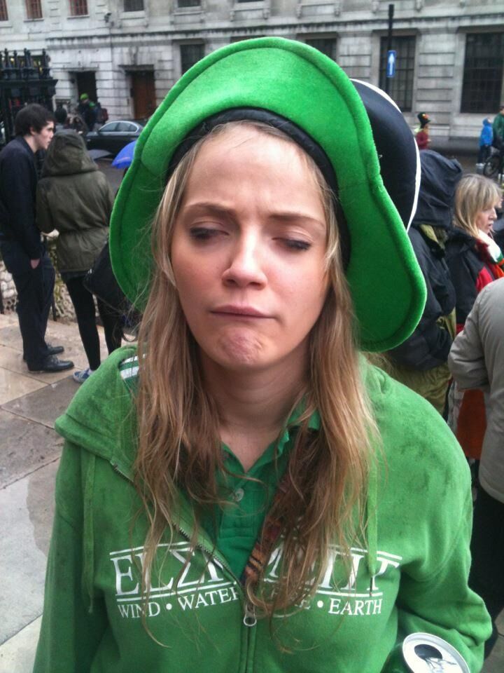 Amy at University. St Patricks Day in 1st year.