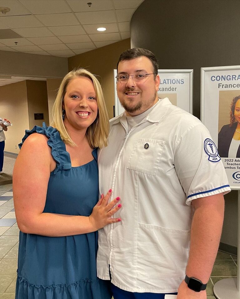 The day Gavin graduated from nursing school.
