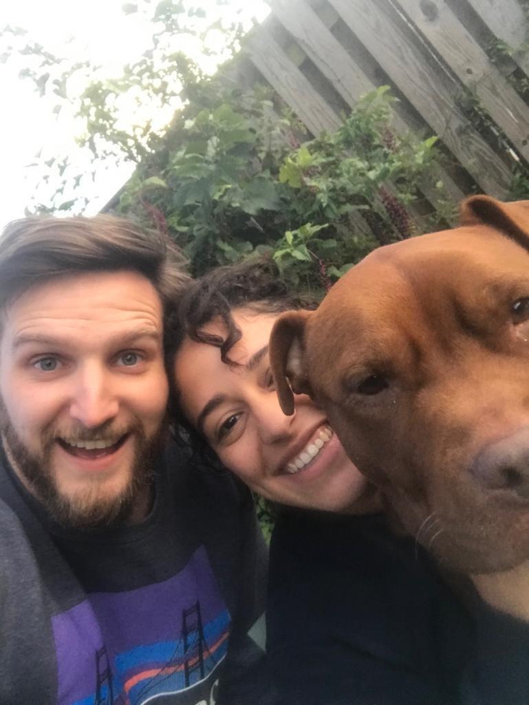 Flanigan taking centre-stage in the back-garden at the old East Navarre house (RIP, old friend). 

Joyce edit: the "old friend" is the Navarre house, not Flannigan! We had to move out because the hospital next door wanted to turn it into a parking lot. 