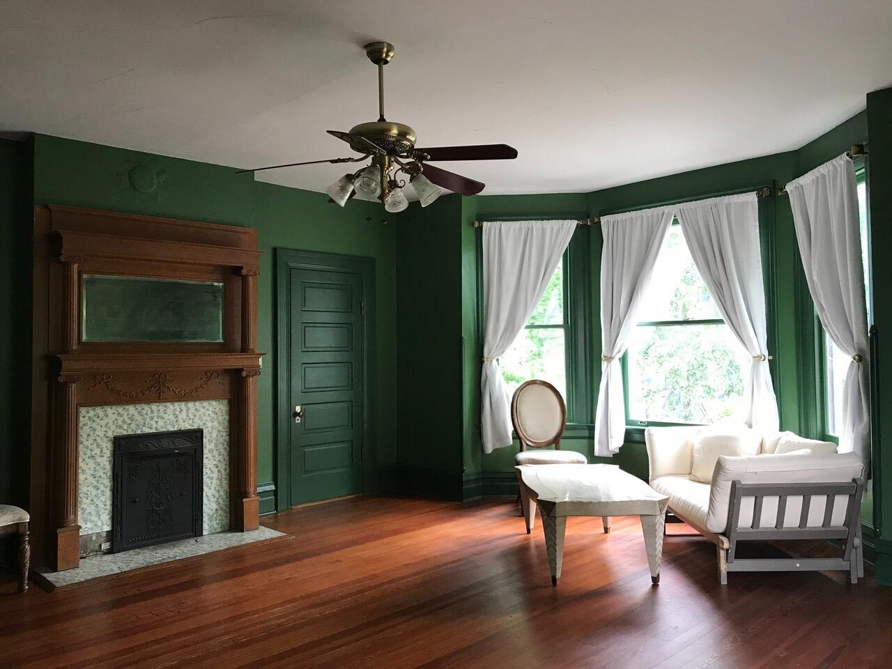 In late 2019 a tenant vacated the Roosevelt Stateroom of the Conservatory.  This seemed like the perfect time to give the room a much needed refit; so Julie and Jeremy set out on what would be the first major house project they would work on together.  In what would become a reoccurring theme, the project was met with a handful of snares and complications, but they couldn't have been more pleased with how it turned out!  Naturally Julie decided it was her new bedroom.