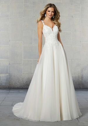 a line organza wedding dress