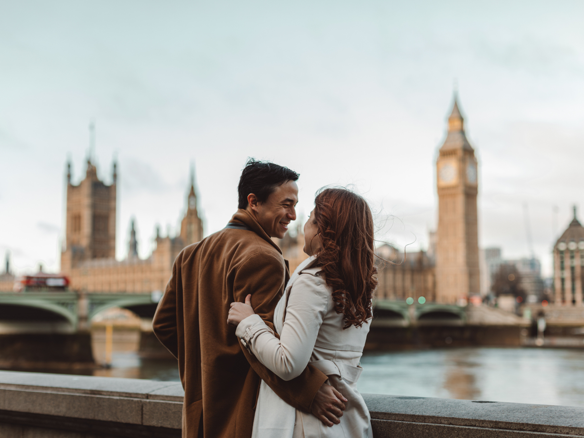 Couple visitng London, best honeymoon destinations in April