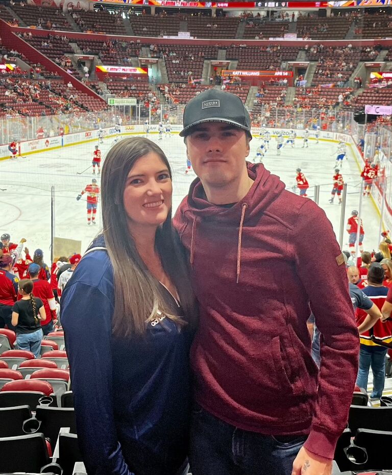 Austin's first Panther's game (they won!)