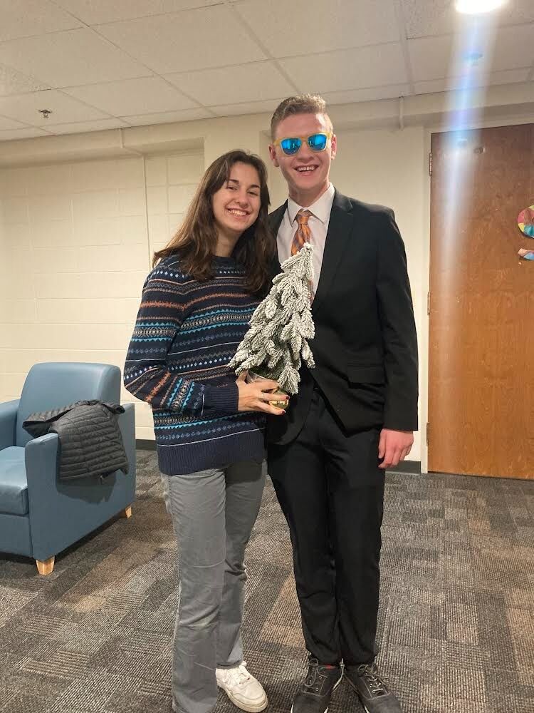 Jacob asks Natalie to the cross country banquet; their first picture together!