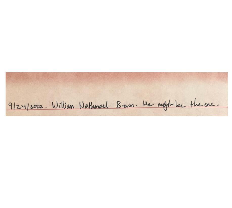Less than two weeks after their first date, Victoria writes in her journal that he might be the one. 