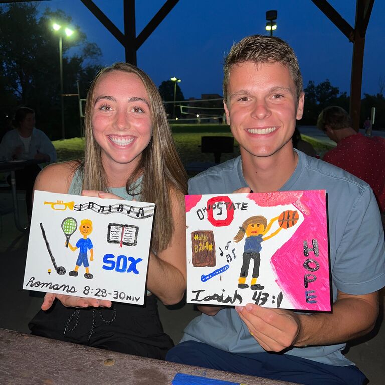 The day Nathan and Hope got roped into going on a painting pick-a-date by their friends Luke and Maycee.