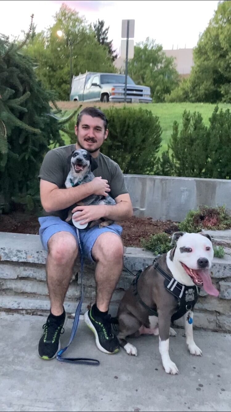 We adopted our first puppy together! Corey was such a great step dad to Leo, we decided to have one of our own.