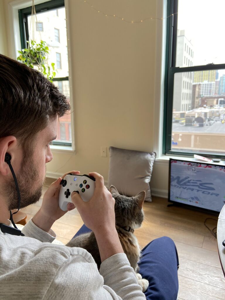 Steve teaches Gemma how to play xbox, a very important skill according to her dad