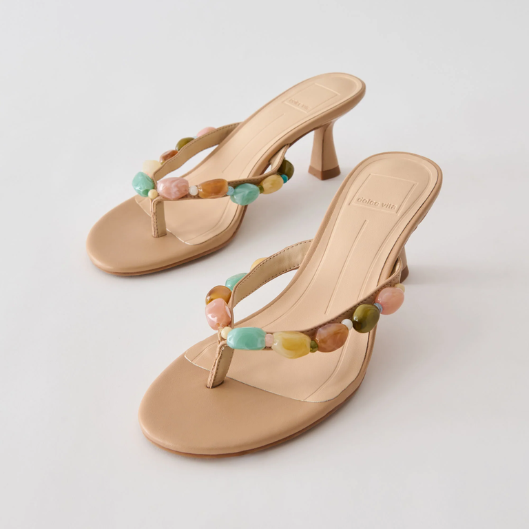 Dolce Vita beaded bridal heels