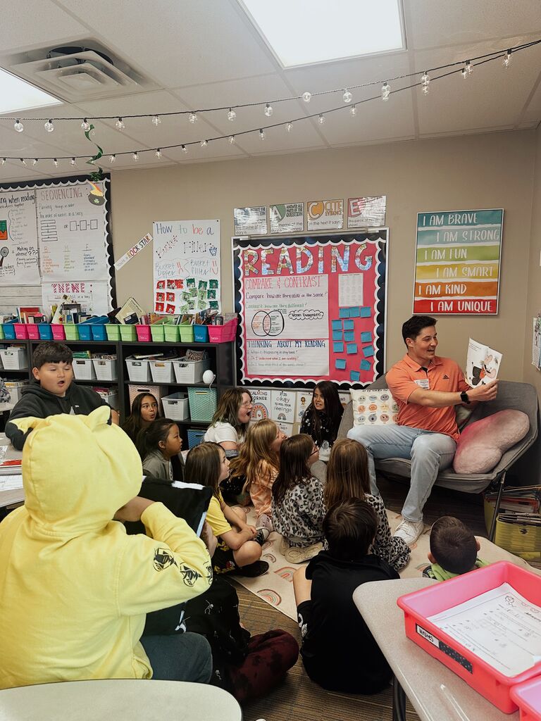 Carson reading to Maya's class!