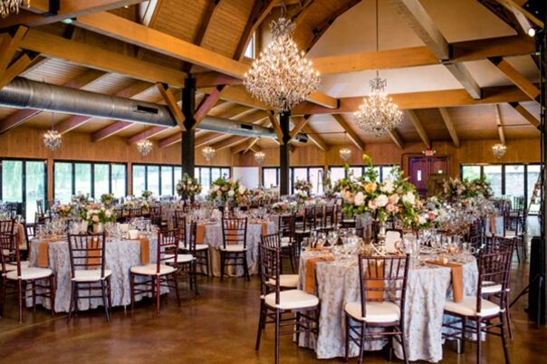 Barn Hall Ceremony Moonstone Manor Gilded Woodlands Wedding