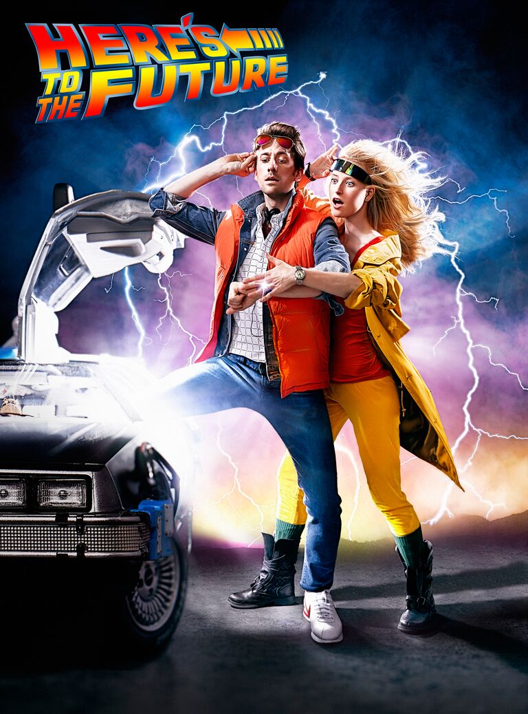 Back to the Future Engagement Photo Session 
