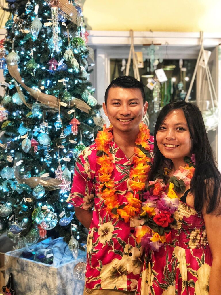Celebrating their first anniversary together as a couple - in Hawaii