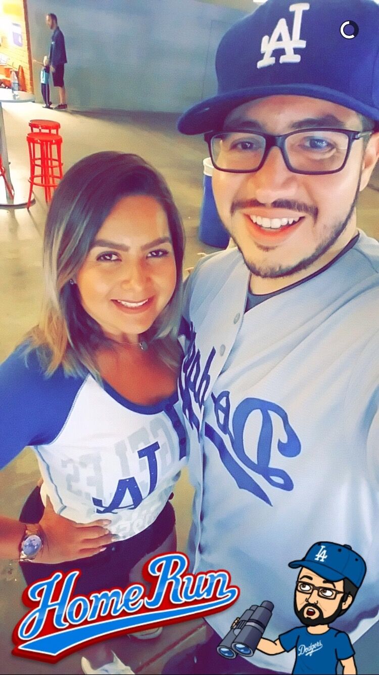 Our first game at Dodger stadium.