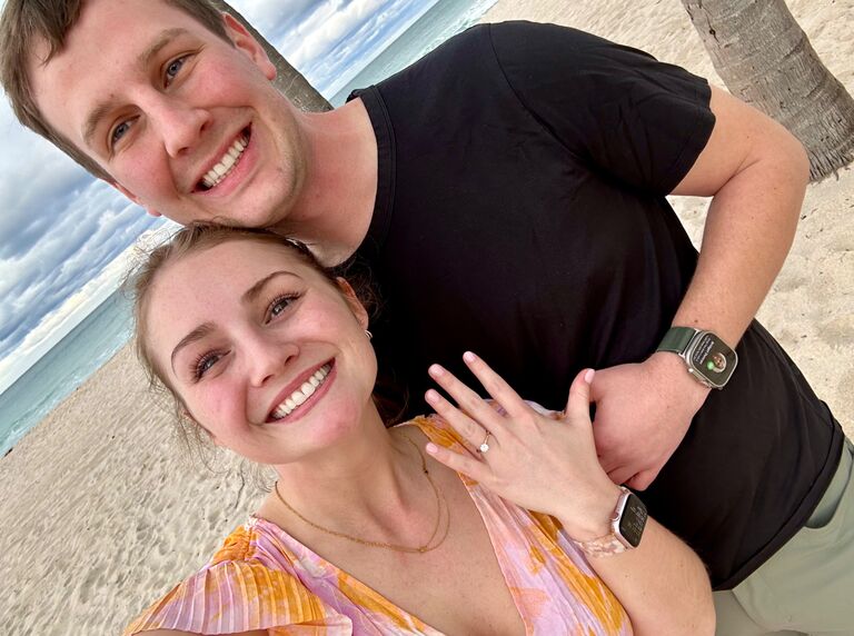 We got engaged! We took a trip to Fort Lauderdale and Hunter proposed while on vacation there 