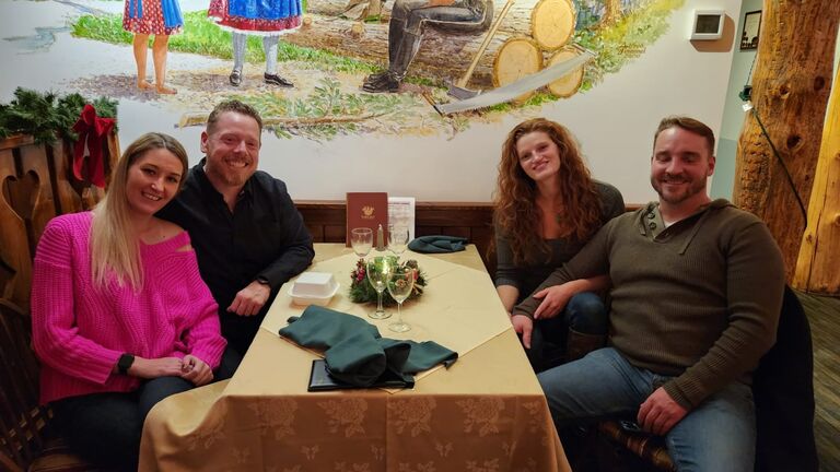 Our first dinner with our fabulous MCs, Valina and Greg