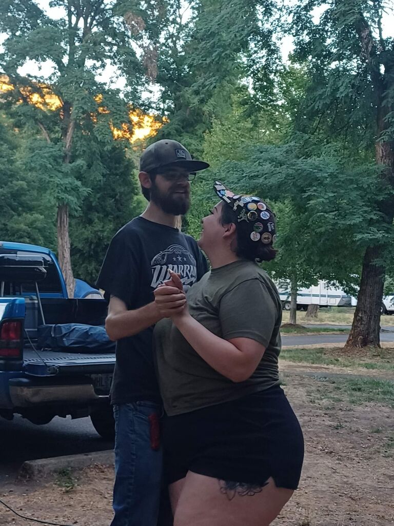 Camping out in Gold Hill. One of my favorite memories with him. 