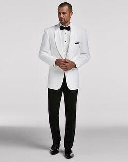 white and black wedding suits