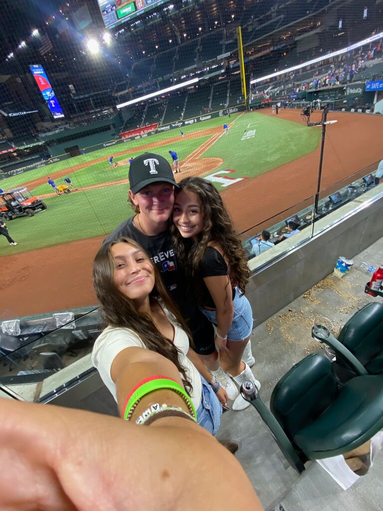 Texas Rangers game with Caroline in Dallas!