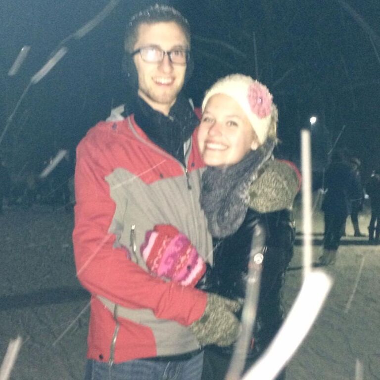 Ice skating during the beginning of our last semester at Interlochen.