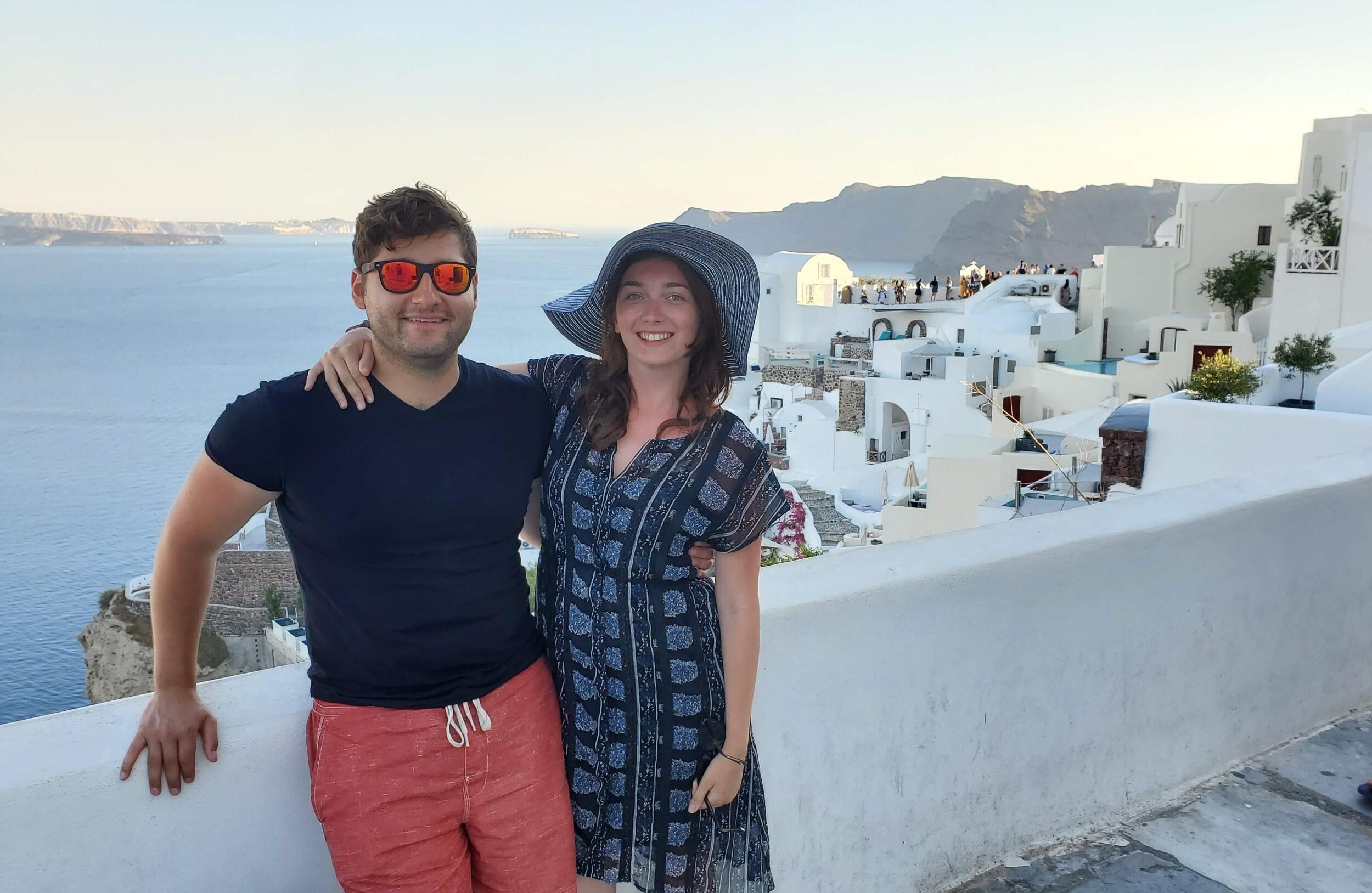 Bridget and Aaron head to Greece for an early anniversary trip (they probably could've packed nicer clothes for that trip, upon reflection). 