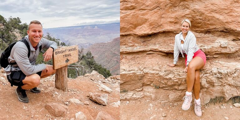 These pictures were taken right before we got stuck in a monsoon hiking in the Grand Canyon. One of the scariest and most fun times we've had together