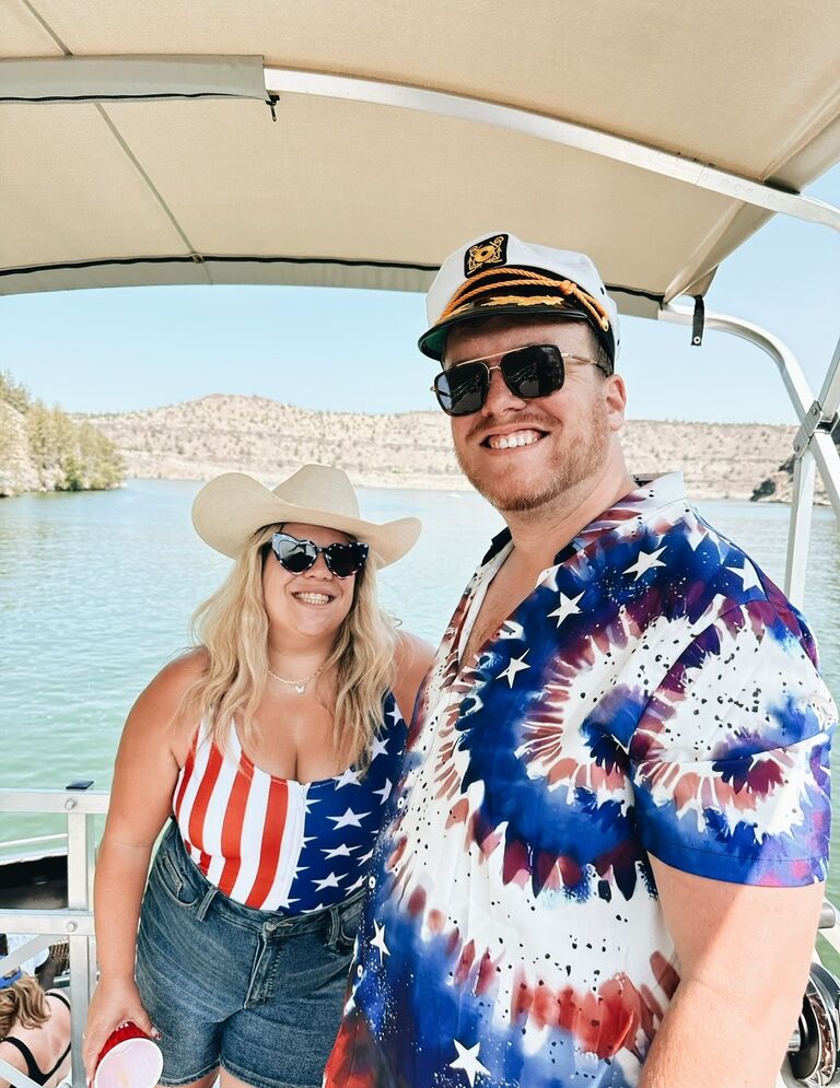 Happy 4 years to us on the 4th! Had THE BEST celebration with group camping, renting a pontoon boat. Nothing beats Fourth of July on the water. 