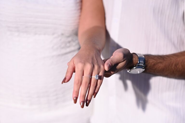 In the Bahamas, Won asked Jacqueline "Will you marry me?" Obviously, she said yes before he could finish his sentence.