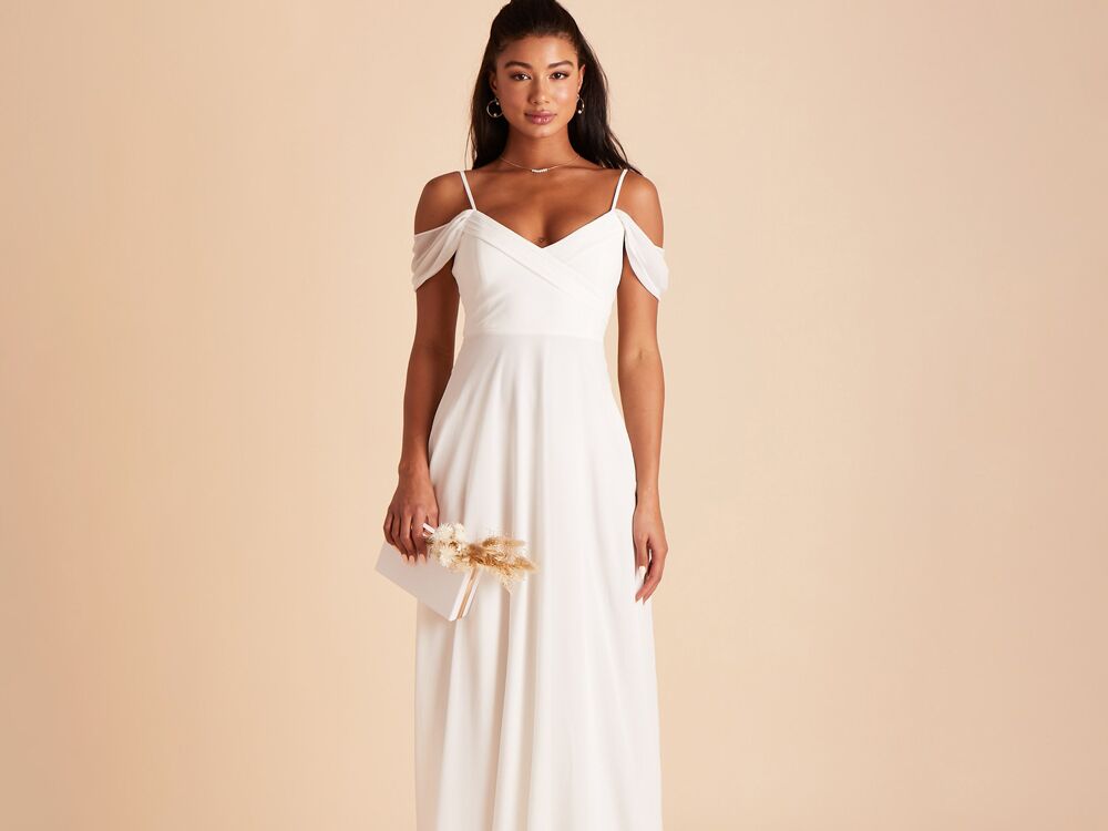 white bridesmaid dresses