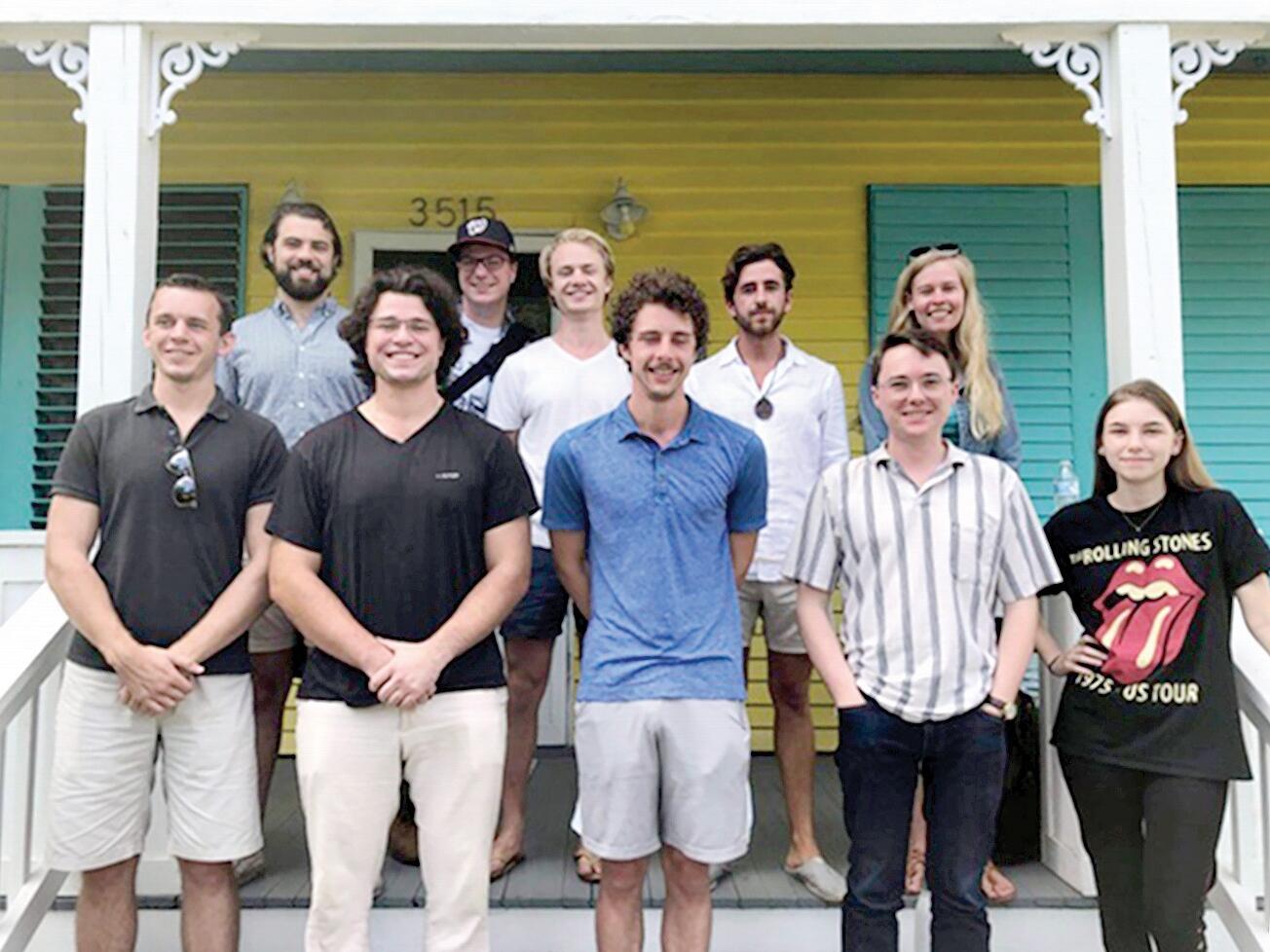 FIRST TRIP. Memorial Day weekend at the beach: Ian, Derek, Ian, David, Emily, Max, Chris, Tarek, Evan, Natalie, and Jon (taking photo).