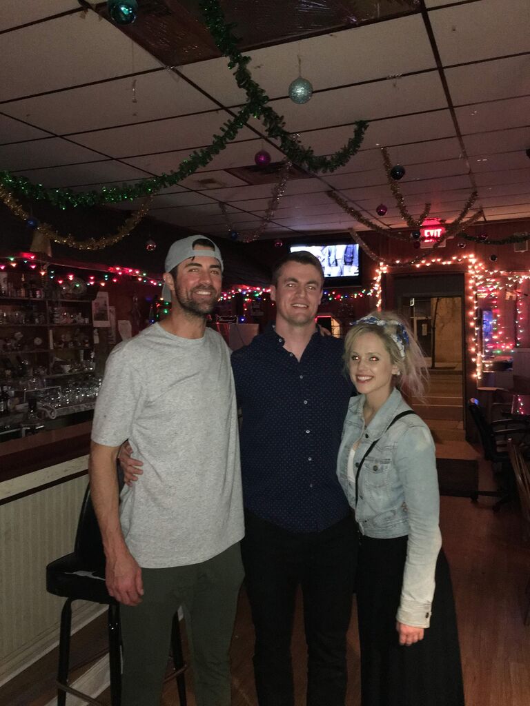 Our official first date was going great, but what really knocked it out of the park was running into Cubs pitcher Cole Hamels at the end of the night!